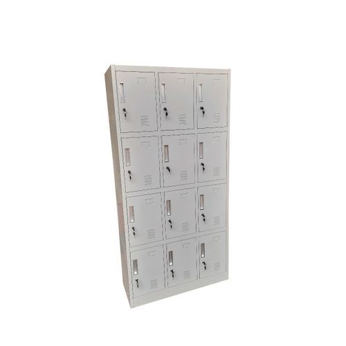 Storage cabinet/ Office Locker 12 Lockers-Metallic