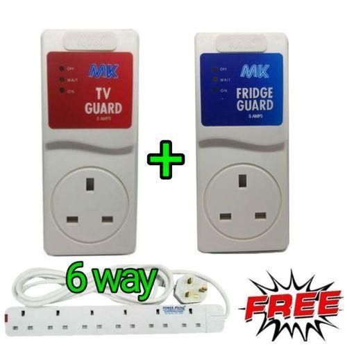 Power King Fridge Guard+ TV Guard +Free Amaze 6 Way Extension