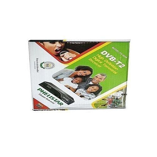 Phelistar FREE To Air TV Digital Decoder + A FREE Digital Receiver Antenna Black, Silver