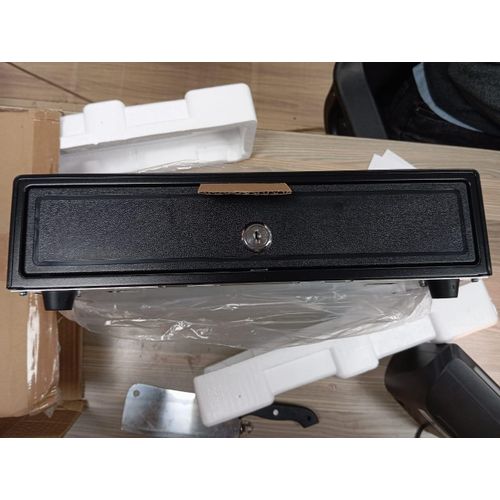 Money Box Supermarket Cash Register Cash Box Drawer Type Cash Box Cash Box Storing Money/ Auto Cash Drawer- Black.