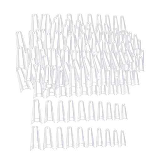 500Pcs C Curve False Nails Half Press On Nail Tips Home DIY 10 Clear