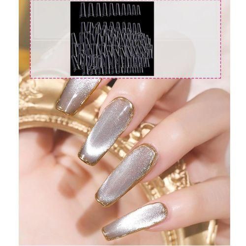 500Pcs C Curve False Nails Half Press On Nail Tips Home DIY 10 Clear