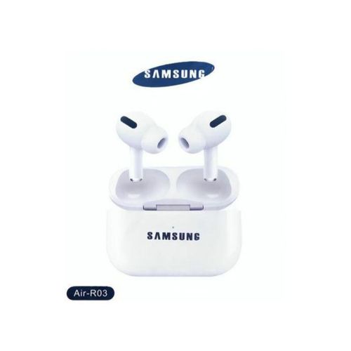 Samsung R03 Wireless Airpods With a free gift Pod Case in-White