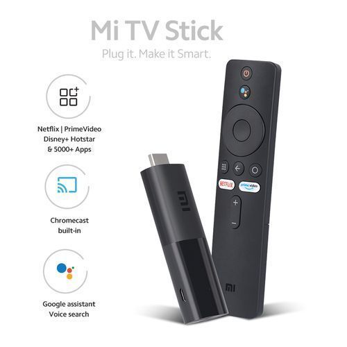 XIAOMI Mi TV Stick, 1GB RAM 8GB ROM 1080P HDR, Quad Core 64 Bit Android 9.0 - Black