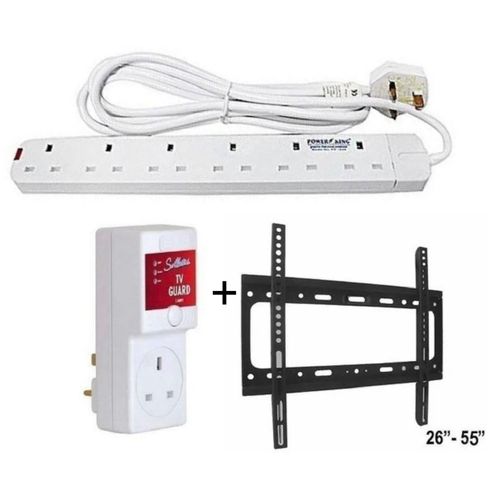 Original 6 Way Extension Cable, 23"- 63" Inch TV Wall Mount , TV Guard  -White, Black