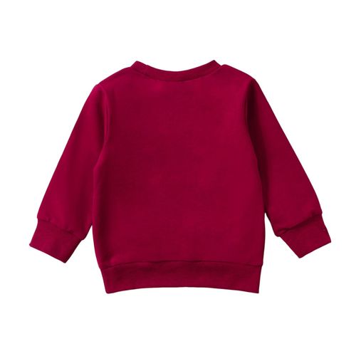 Girls Long Sleeve Sweatshirts Comfortable and Breathable Suitable for Baby Children Toddler,Wine Red,80cm NO5114