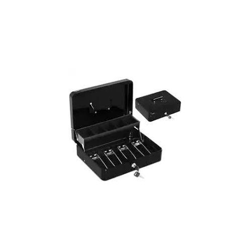1pc Portable Shop Money Cash Register Box Container Tray Cashier With Key Lock- Multicolor