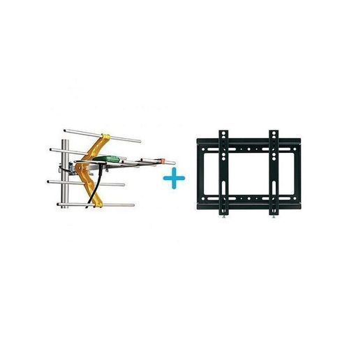 TV Antenna And TV Wall Mount Bracket 14" - 42" - Black