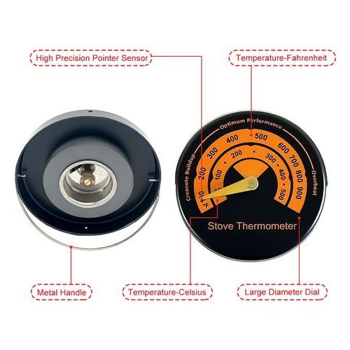 Wood Stove Thermometer Magnetic Oven Stove Temperature