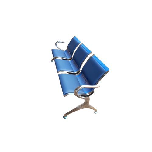 Waiting Chair With Cushions 3 Seaters ,Blue Colour