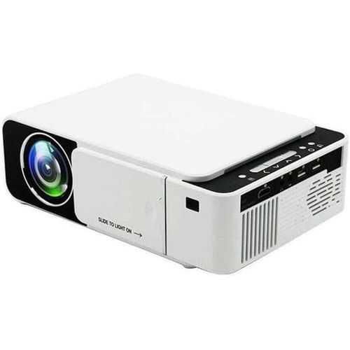 Borrego T5 HD LED Projector With In-Built YouTube APP, Connect With Pc, Laptop, Phone - White