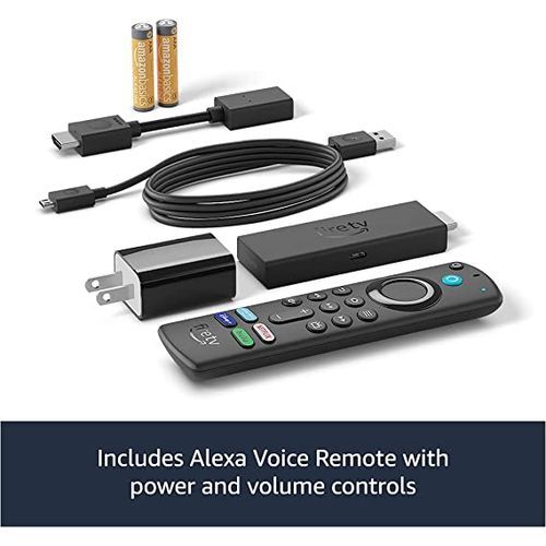 Amazon Fire TV Stick 4K Max streaming device, Wi-Fi 6, Alexa Voice Remote (includes TV controls) - Black
