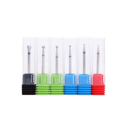 6Pcs Acrylic Gels Polishing Buffing Files Head Electric Nail   Set