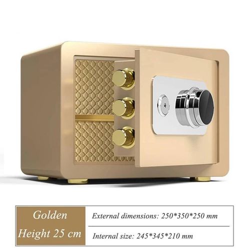 Steel Safety Safe Box Mechanical Safe Household Small Safe Anti-Theft Mini All-Steel Stealth in-Wall Password With Keys for Home Bank Office Security Deposit And Money Cash Valuables -Multicolor