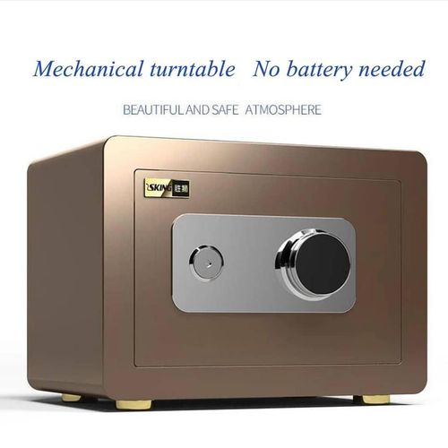 Steel Safety Safe Box Mechanical Safe Household Small Safe Anti-Theft Mini All-Steel Stealth in-Wall Password With Keys for Home Bank Office Security Deposit And Money Cash Valuables -Multicolor