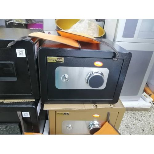 Steel Safety Safe Box Mechanical Safe Household Small Safe Anti-Theft Mini All-Steel Stealth in-Wall Password With Keys for Home Bank Office Security Deposit And Money Cash Valuables -Multicolor