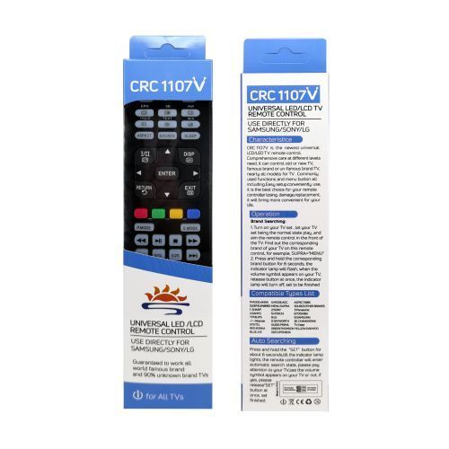 Universal Remote Control For LED TVs- Black