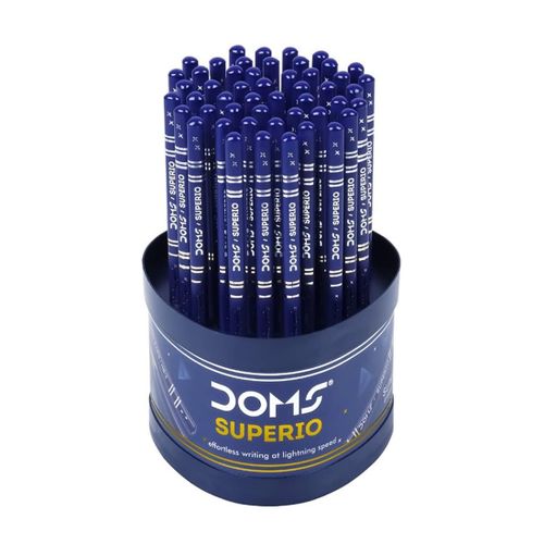 Doms Superio Non-Toxic Super Dark Graphite Pencils Tumbler Pack , Effortless Writing Ideal For Sketching & Drawing,  Pack of 50 Pencil