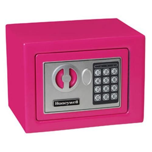 Small Digital safe ,Steel Small Home Office Digital Electronic Fireproof Safe Box-Pink