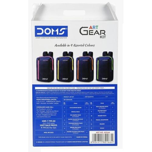 Doms Art Gear Kit With Good Quality Bag - Assorted Color