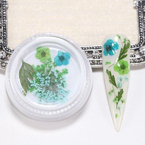 3D Real Dried Flowers Stickers Nail Art Decoration Tips DIY - , Cm 4