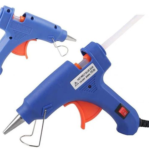 Electric Hot Melting Glue Gun - White, Blue