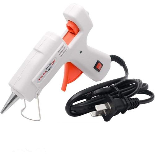 Electric Hot Melting Glue Gun - White, Blue