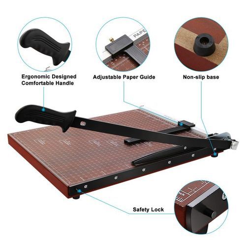 Paper A3 Paper Cutter, Paper Guillotine Trimmer, Black