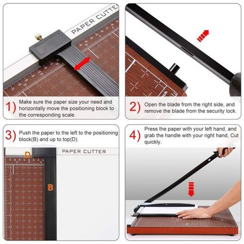 Paper A3 Paper Cutter, Paper Guillotine Trimmer, Black