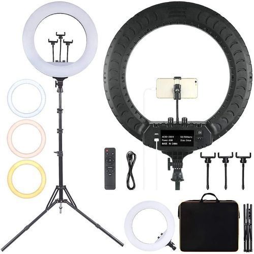 21 - 22 Inch Ring Light With Stand, For Tik Tok, YouTube,Live Stream - Black