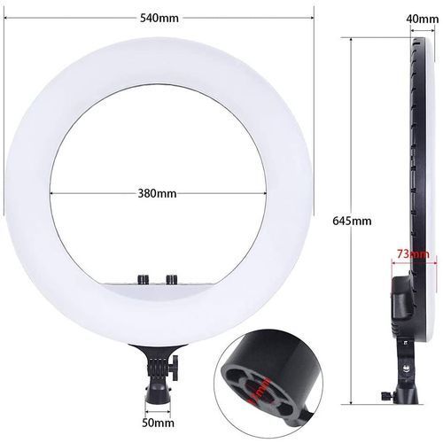 21 - 22 Inch Ring Light With Stand, For Tik Tok, YouTube,Live Stream - Black