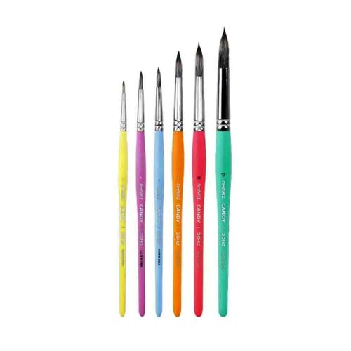 Doms AMARIZ, Candy Artists Brushes (Round) Set of 6 Brushes, Pack of 1