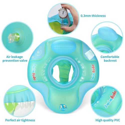 Swimbobo Cute Baby Pool Float Inflatable Baby Swim Float - yellow Ny
