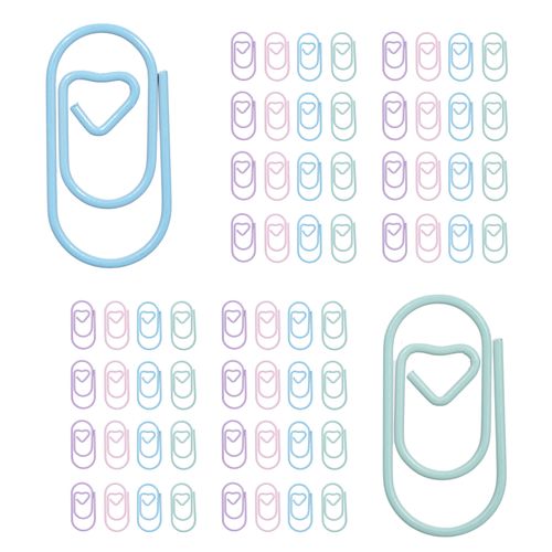 120pcs Paper Clips Heart Paper Clips Small And Cute Love