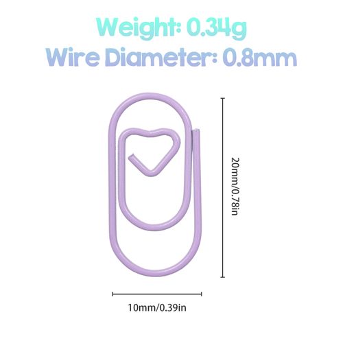 120pcs Paper Clips Heart Paper Clips Small And Cute Love