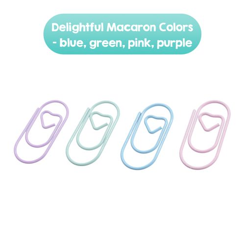 120pcs Paper Clips Heart Paper Clips Small And Cute Love