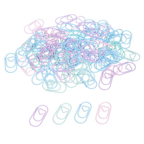 120pcs Paper Clips Heart Paper Clips Small And Cute Love