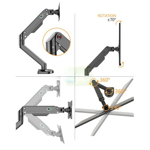 Gas-Strut single arm Desktop monitor Stand suitable for 17