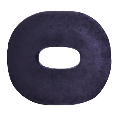 Donut Seat Cushion Pillow Memory Treatment Orthopedic Tailbone Comfortable Crystal velvet Navy