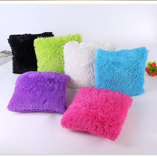 Sofa Waist Pillow Cushion Case For Home Decor -Black,skyblue