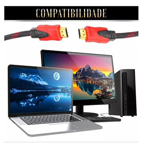 HDMI Cable - HD - High Speed ​​/ Ethernet - V1.4 4K 3D - 20M - Red / Black