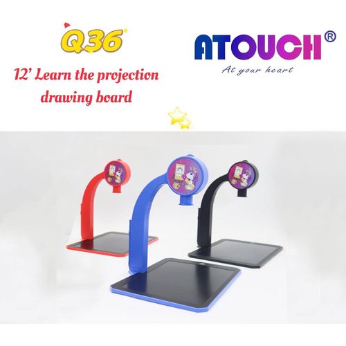 Atouch Q36 LCD Writing Pads for Kids 12 Inch Colorful Toddler Doodle Drawing Tablet Reusable Electronic Drawing Pads Educational and Learning Toy for 3-8 Years Old Boy and Girls- Multicolor