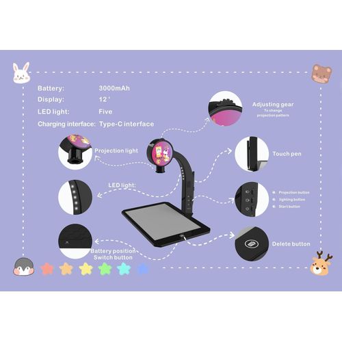 Atouch Q36 LCD Writing Pads for Kids 12 Inch Colorful Toddler Doodle Drawing Tablet Reusable Electronic Drawing Pads Educational and Learning Toy for 3-8 Years Old Boy and Girls- Multicolor