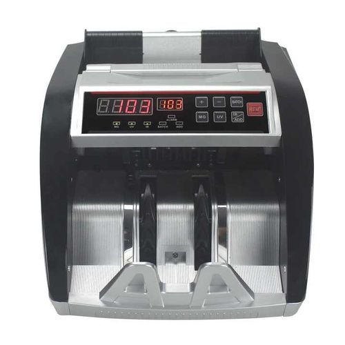 5800C Money Counter With Rechargeable Lithium Battery UV/MG/IR Counterfeit Bill Detection Plus External Displays- Black
