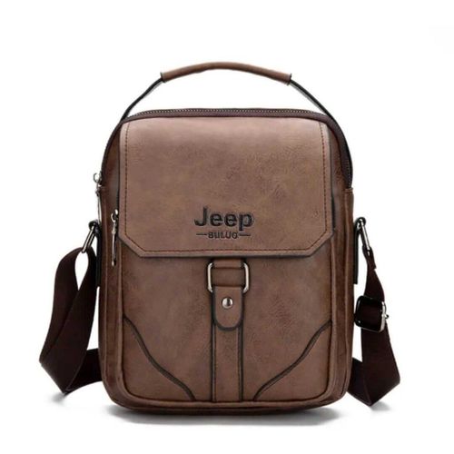 Jeep 1 Piece Of 10 Inch Man Casual Leather Bag Shoulder Crossbody Bags For Men Cow Split Leather Male iPad Business Messenger Bag Drop Shipping Handbag- Multicolor