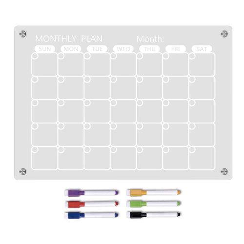 Magnetic To-do Board Magnetic Calendar Whiteboard Set Acrylic 6