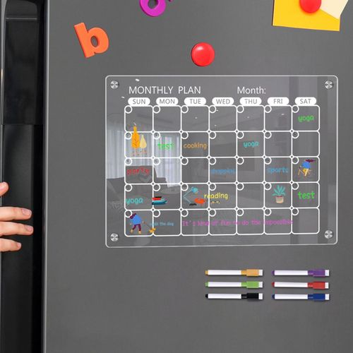 Magnetic To-do Board Magnetic Calendar Whiteboard Set Acrylic 6