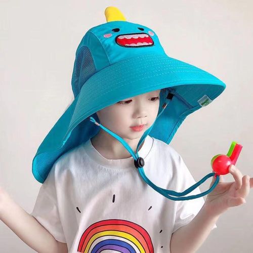 Outdoor Kids Sun Hat Breathable Sun Protection Hat With Neck Flap Sunhat Kids Fishing Safari Hat NO5245
