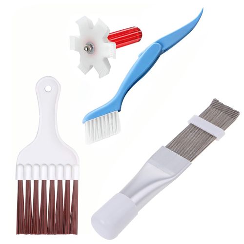 4pcs Air Conditioner Condenser Fin Cleaning Brush And Comb