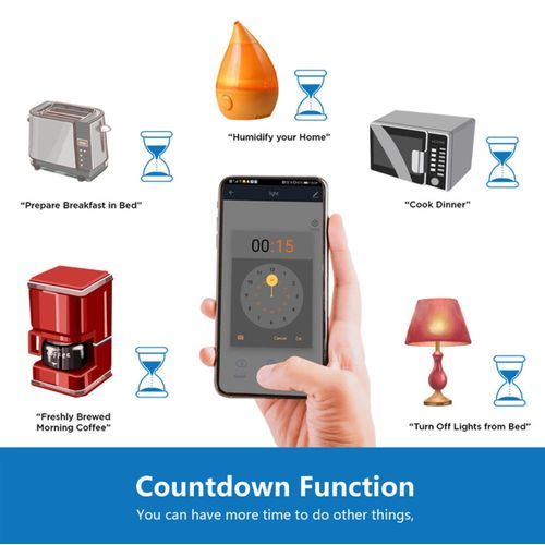 WiFi Smart Plug, UK 16A Adapter, Wireless Remote Control - White